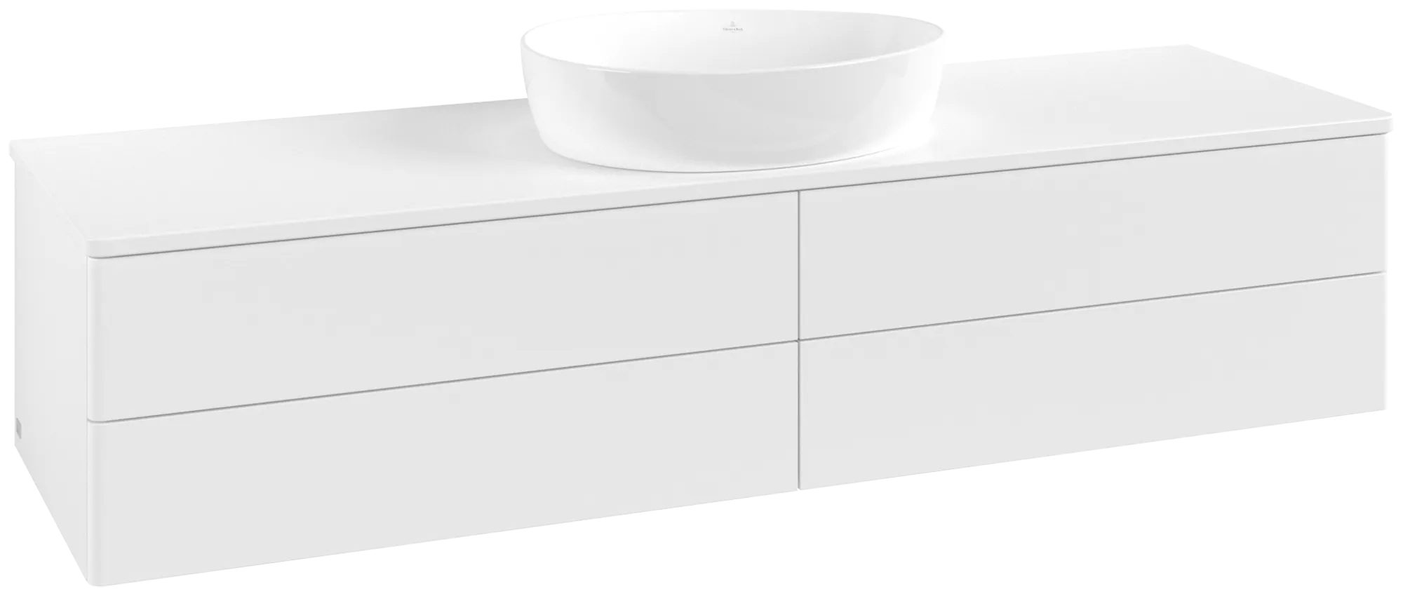 Bild von VILLEROY BOCH Antao Waschbeckenunterschrank, 4 Auszüge, 1600 x 360 x 500 mm, Front ohne Struktur, White Matt Lacquer / White Matt Lacquer #K25050MT