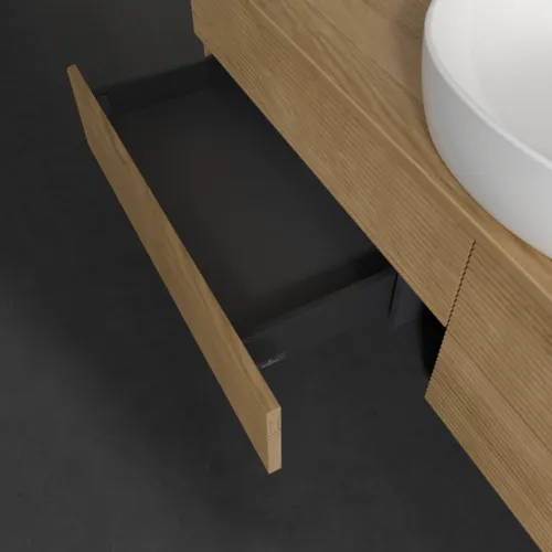Bild von VILLEROY BOCH Antao Waschbeckenunterschrank, 4 Auszüge, 1600 x 360 x 500 mm, Front mit Struktur, Honey Oak / Honey Oak #K25111HN