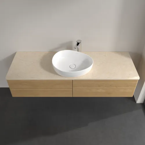 Picture of VILLEROY BOCH Antao Vanity unit, 4 pull-out compartments, 1600 x 360 x 500 mm, Front without structure, Honey Oak / Botticino #K25053HN