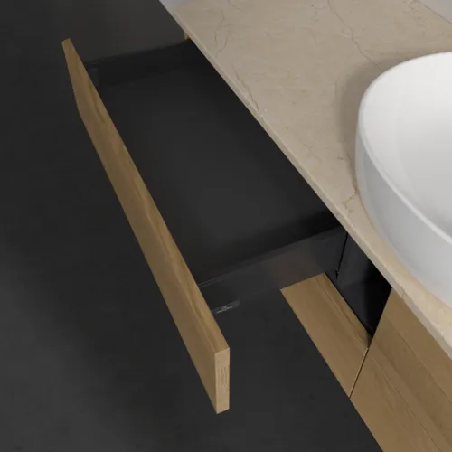 Picture of VILLEROY BOCH Antao Vanity unit, 4 pull-out compartments, 1600 x 360 x 500 mm, Front without structure, Honey Oak / Botticino #K25053HN