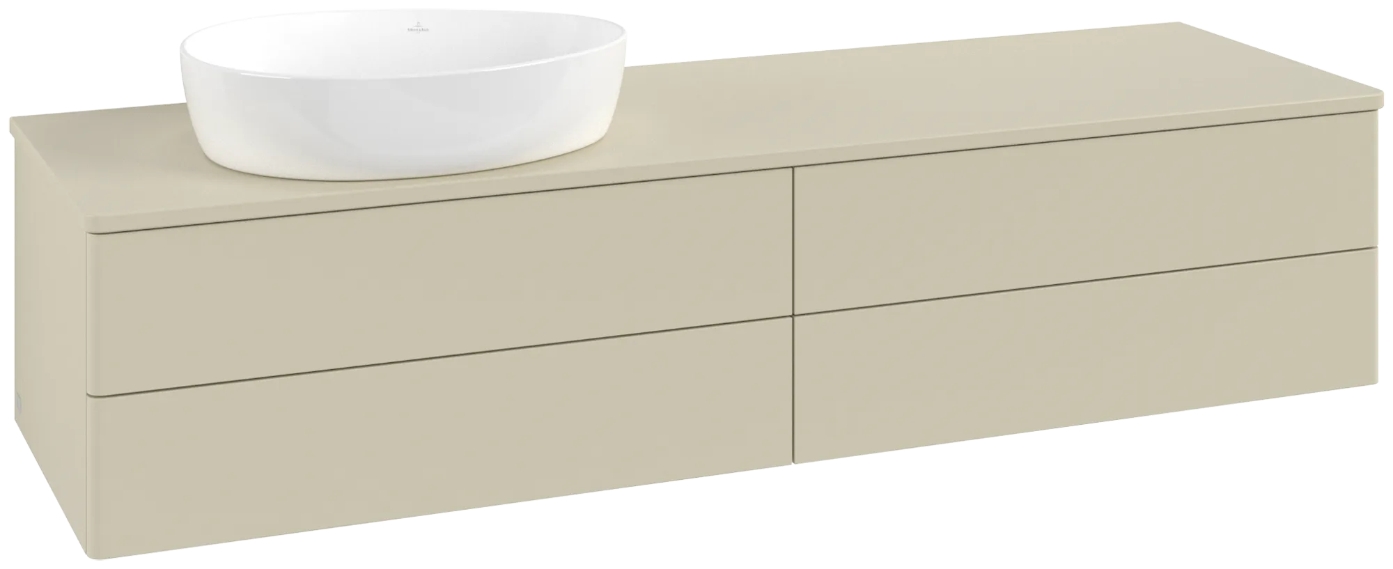 Bild von VILLEROY BOCH Antao Waschbeckenunterschrank, 4 Auszüge, 1600 x 360 x 500 mm, Front ohne Struktur, Silk Grey Matt Lacquer / Silk Grey Matt Lacquer #K26050HJ