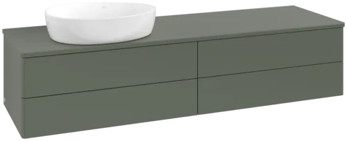 Bild von VILLEROY BOCH Antao Waschbeckenunterschrank, 4 Auszüge, 1600 x 360 x 500 mm, Front ohne Struktur, Leaf Green Matt Lacquer / Leaf Green Matt Lacquer #K26010HL