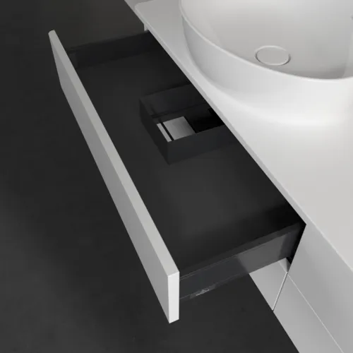 Bild von VILLEROY BOCH Antao Waschbeckenunterschrank, 4 Auszüge, 1600 x 360 x 500 mm, Front ohne Struktur, White Matt Lacquer / White Matt Lacquer #K26010MT