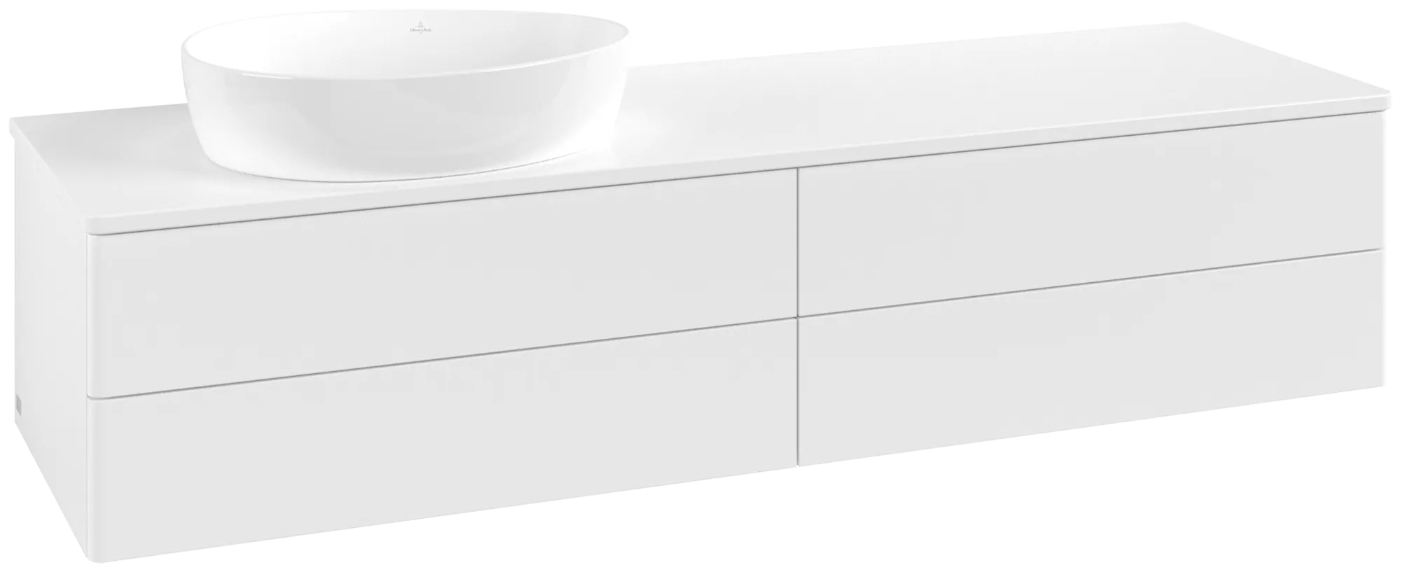 Bild von VILLEROY BOCH Antao Waschbeckenunterschrank, 4 Auszüge, 1600 x 360 x 500 mm, Front ohne Struktur, White Matt Lacquer / White Matt Lacquer #K26010MT