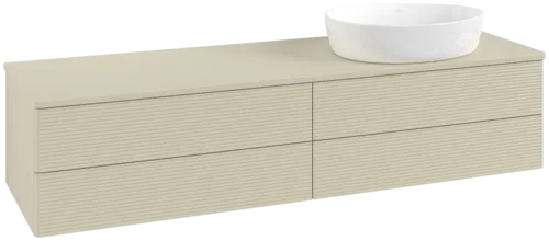 Bild von VILLEROY BOCH Antao Waschbeckenunterschrank, 4 Auszüge, 1600 x 360 x 500 mm, Front mit Struktur, Silk Grey Matt Lacquer / Silk Grey Matt Lacquer #K27110HJ