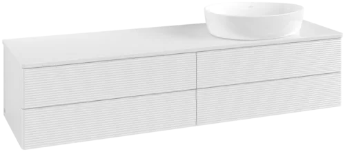 Bild von VILLEROY BOCH Antao Waschbeckenunterschrank, 4 Auszüge, 1600 x 360 x 500 mm, Front mit Struktur, Glossy White Lacquer / Glossy White Lacquer #K27110GF
