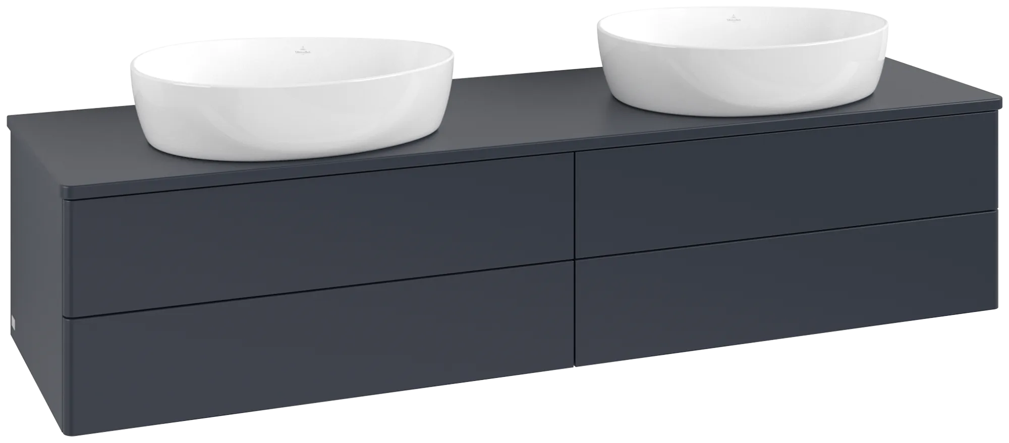 Bild von VILLEROY BOCH Antao Waschbeckenunterschrank, 4 Auszüge, 1600 x 360 x 500 mm, Front ohne Struktur, Midnight Blue Matt Lacquer / Midnight Blue Matt Lacquer #K28050HG