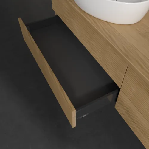 Bild von VILLEROY BOCH Antao Waschbeckenunterschrank, 4 Auszüge, 1600 x 360 x 500 mm, Front mit Struktur, Honey Oak / Honey Oak #K28151HN