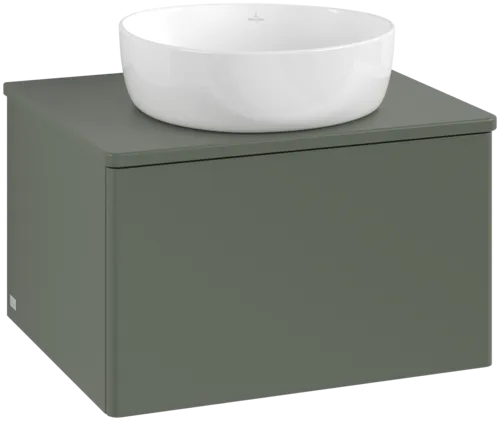 Bild von VILLEROY BOCH Antao Waschbeckenunterschrank, 1 Auszug, 600 x 360 x 500 mm, Front ohne Struktur, Leaf Green Matt Lacquer / Leaf Green Matt Lacquer #K29010HL