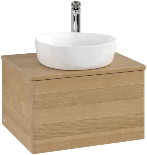 Bild von VILLEROY BOCH Antao Waschbeckenunterschrank, 1 Auszug, 600 x 360 x 500 mm, Front ohne Struktur, Honey Oak / Honey Oak #K29051HN