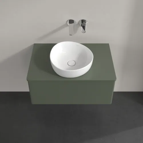 Bild von VILLEROY BOCH Antao Waschbeckenunterschrank, 1 Auszug, 800 x 360 x 500 mm, Front ohne Struktur, Leaf Green Matt Lacquer / Leaf Green Matt Lacquer #K30010HL