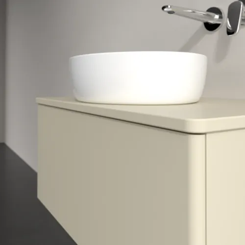 Bild von VILLEROY BOCH Antao Waschbeckenunterschrank, 1 Auszug, 800 x 360 x 500 mm, Front ohne Struktur, Silk Grey Matt Lacquer / Silk Grey Matt Lacquer #K30010HJ