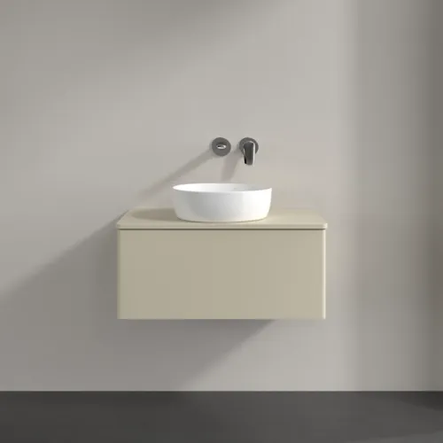 Bild von VILLEROY BOCH Antao Waschbeckenunterschrank, 1 Auszug, 800 x 360 x 500 mm, Front ohne Struktur, Silk Grey Matt Lacquer / Silk Grey Matt Lacquer #K30010HJ