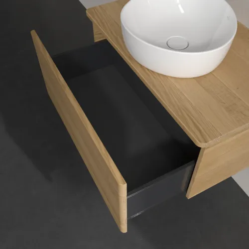 Bild von VILLEROY BOCH Antao Waschbeckenunterschrank, 1 Auszug, 800 x 360 x 500 mm, Front ohne Struktur, Honey Oak / Honey Oak #K30011HN
