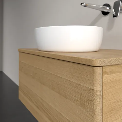 Bild von VILLEROY BOCH Antao Waschbeckenunterschrank, 1 Auszug, 800 x 360 x 500 mm, Front ohne Struktur, Honey Oak / Honey Oak #K30011HN