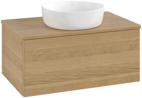 Bild von VILLEROY BOCH Antao Waschbeckenunterschrank, 1 Auszug, 800 x 360 x 500 mm, Front ohne Struktur, Honey Oak / Honey Oak #K30011HN
