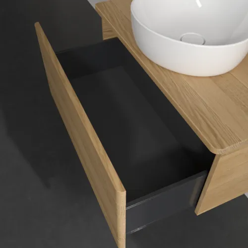 Bild von VILLEROY BOCH Antao Waschbeckenunterschrank, 1 Auszug, 800 x 360 x 500 mm, Front ohne Struktur, Honey Oak / Honey Oak #K30011HN