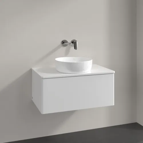 Bild von VILLEROY BOCH Antao Waschbeckenunterschrank, 1 Auszug, 800 x 360 x 500 mm, Front ohne Struktur, Glossy White Lacquer / Glossy White Lacquer #K30050GF