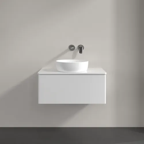 Bild von VILLEROY BOCH Antao Waschbeckenunterschrank, 1 Auszug, 800 x 360 x 500 mm, Front ohne Struktur, Glossy White Lacquer / Glossy White Lacquer #K30050GF