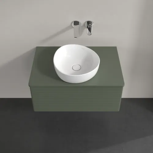 Bild von VILLEROY BOCH Antao Waschbeckenunterschrank, 1 Auszug, 800 x 360 x 500 mm, Front mit Struktur, Leaf Green Matt Lacquer / Leaf Green Matt Lacquer #K30110HL
