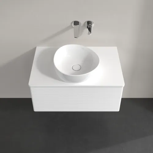Bild von VILLEROY BOCH Antao Waschbeckenunterschrank, 1 Auszug, 800 x 360 x 500 mm, Front mit Struktur, White Matt Lacquer / White Matt Lacquer #K30110MT