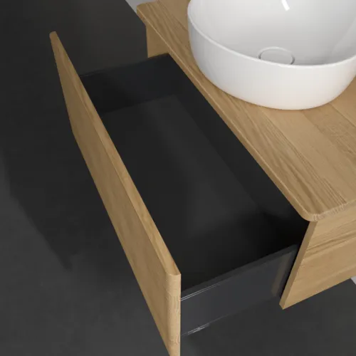 Bild von VILLEROY BOCH Antao Waschbeckenunterschrank, 1 Auszug, 800 x 360 x 500 mm, Front mit Struktur, Honey Oak / Honey Oak #K30111HN