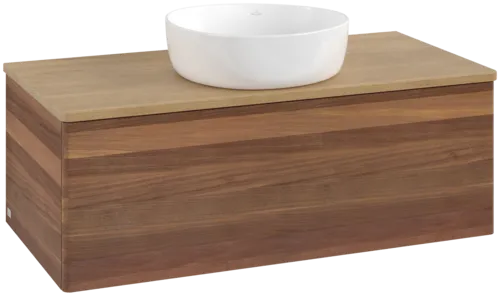 Obrázek VILLEROY BOCH Antao Vanity unit, 1 pull-out compartment, 1000 x 360 x 500 mm, Front without structure, Warm Walnut / Honey Oak #K31011HM