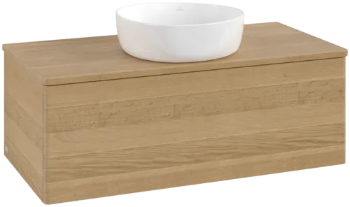 Bild von VILLEROY BOCH Antao Waschbeckenunterschrank, 1 Auszug, 1000 x 360 x 500 mm, Front ohne Struktur, Honey Oak / Honey Oak #K31011HN