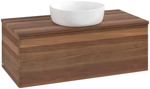 Obrázek VILLEROY BOCH Antao Vanity unit, 1 pull-out compartment, 1000 x 360 x 500 mm, Front without structure, Warm Walnut / Warm Walnut #K31012HM