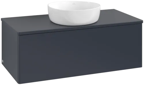 Obrázek VILLEROY BOCH Antao Vanity unit, 1 pull-out compartment, 1000 x 360 x 500 mm, Front without structure, Midnight Blue Matt Lacquer / Midnight Blue Matt Lacquer #K31010HG