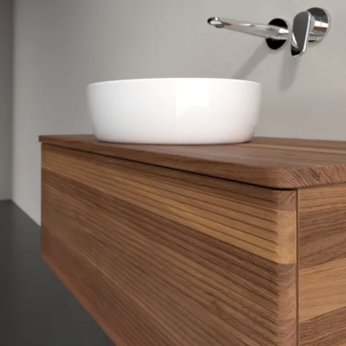 Obrázek VILLEROY BOCH Antao Vanity unit, 1 pull-out compartment, 1000 x 360 x 500 mm, Front with grain texture, Warm Walnut / Warm Walnut #K31112HM