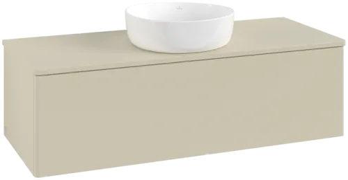 Bild von VILLEROY BOCH Antao Waschbeckenunterschrank, 1 Auszug, 1200 x 360 x 500 mm, Front ohne Struktur, Silk Grey Matt Lacquer / Silk Grey Matt Lacquer #K32050HJ