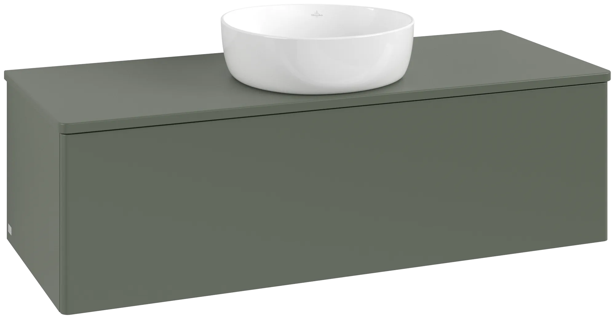 Bild von VILLEROY BOCH Antao Waschbeckenunterschrank, 1 Auszug, 1200 x 360 x 500 mm, Front ohne Struktur, Leaf Green Matt Lacquer / Leaf Green Matt Lacquer #K32050HL