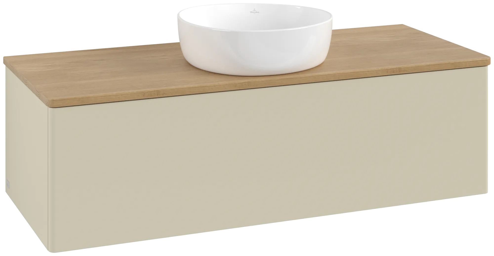 Bild von VILLEROY BOCH Antao Waschbeckenunterschrank, 1 Auszug, 1200 x 360 x 500 mm, Front ohne Struktur, Silk Grey Matt Lacquer / Honey Oak #K32011HJ