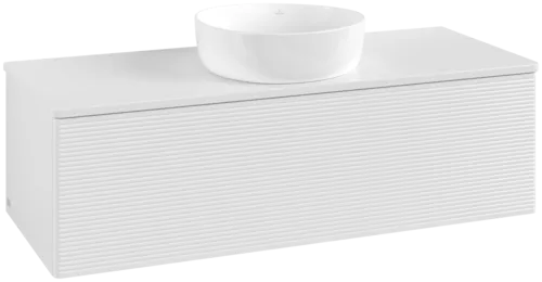Bild von VILLEROY BOCH Antao Waschbeckenunterschrank, 1 Auszug, 1200 x 360 x 500 mm, Front mit Struktur, Glossy White Lacquer / Glossy White Lacquer #K32110GF