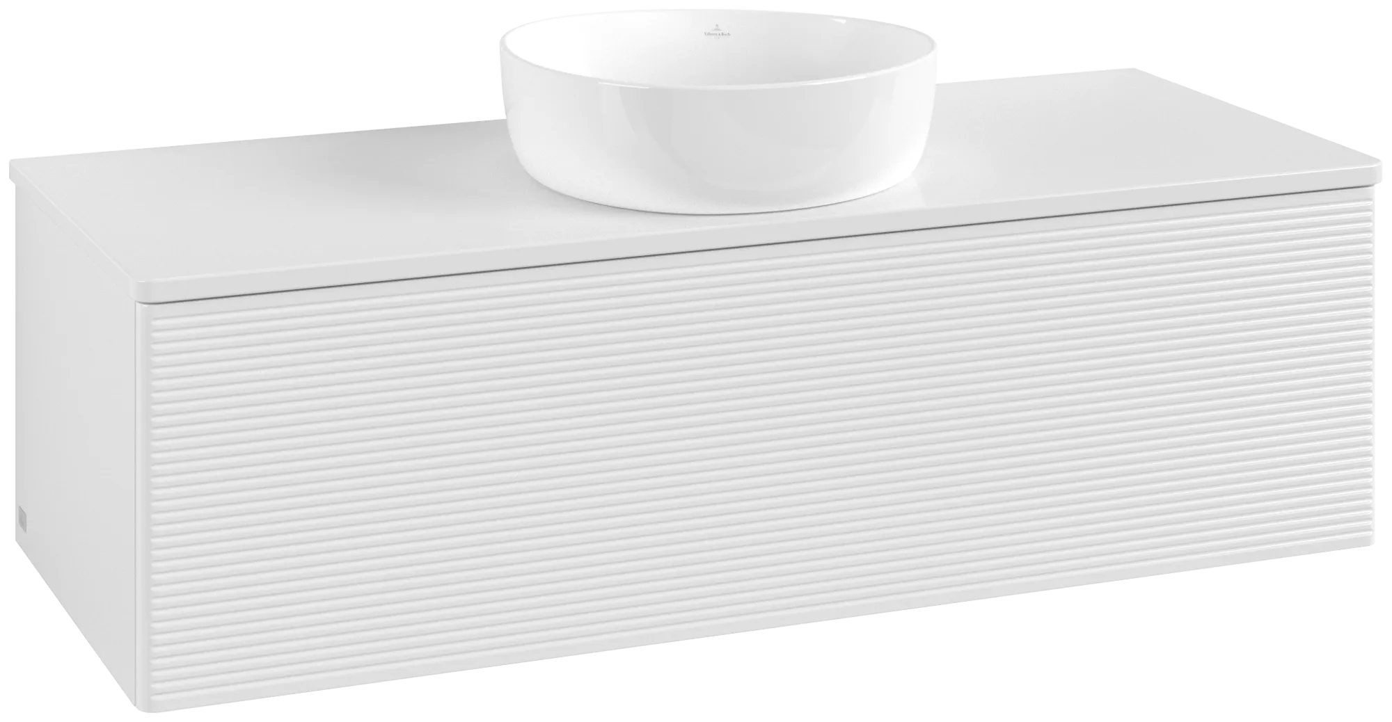 Bild von VILLEROY BOCH Antao Waschbeckenunterschrank, 1 Auszug, 1200 x 360 x 500 mm, Front mit Struktur, Glossy White Lacquer / Glossy White Lacquer #K32150GF