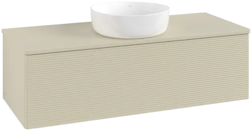 Bild von VILLEROY BOCH Antao Waschbeckenunterschrank, 1 Auszug, 1200 x 360 x 500 mm, Front mit Struktur, Silk Grey Matt Lacquer / Silk Grey Matt Lacquer #K32150HJ
