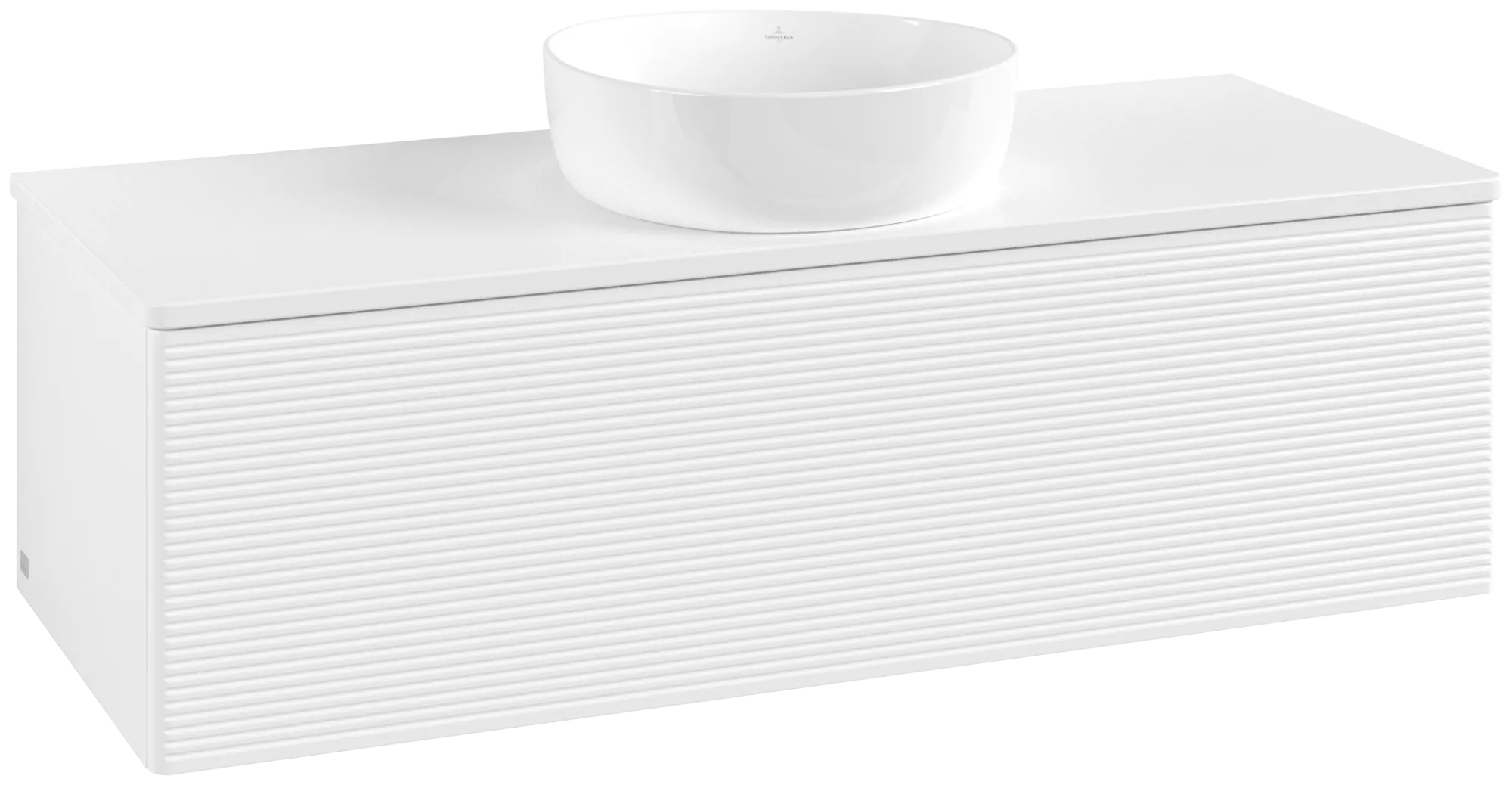 Bild von VILLEROY BOCH Antao Waschbeckenunterschrank, 1 Auszug, 1200 x 360 x 500 mm, Front mit Struktur, White Matt Lacquer / White Matt Lacquer #K32150MT