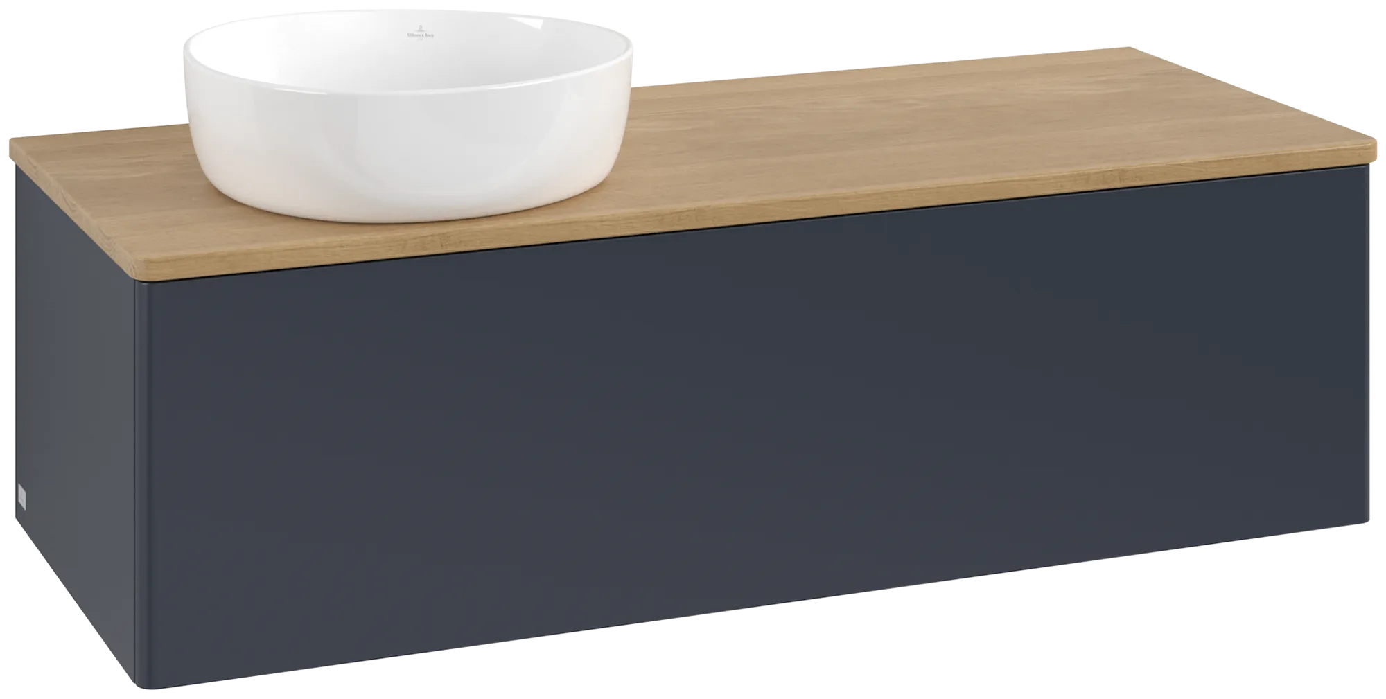 Bild von VILLEROY BOCH Antao Waschbeckenunterschrank, 1 Auszug, 1200 x 360 x 500 mm, Front ohne Struktur, Midnight Blue Matt Lacquer / Honey Oak #K33011HG