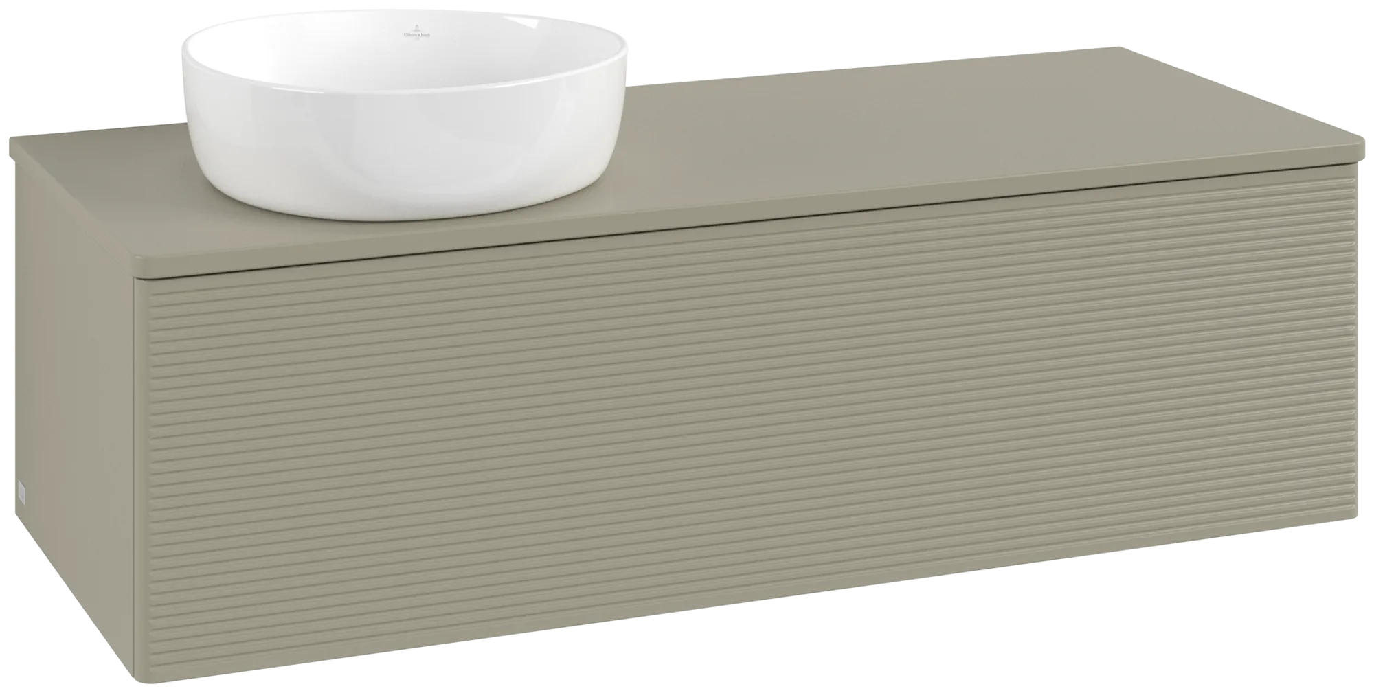 Bild von VILLEROY BOCH Antao Waschbeckenunterschrank, 1 Auszug, 1200 x 360 x 500 mm, Front mit Struktur, Stone Grey Matt Lacquer / Stone Grey Matt Lacquer #K33110HK