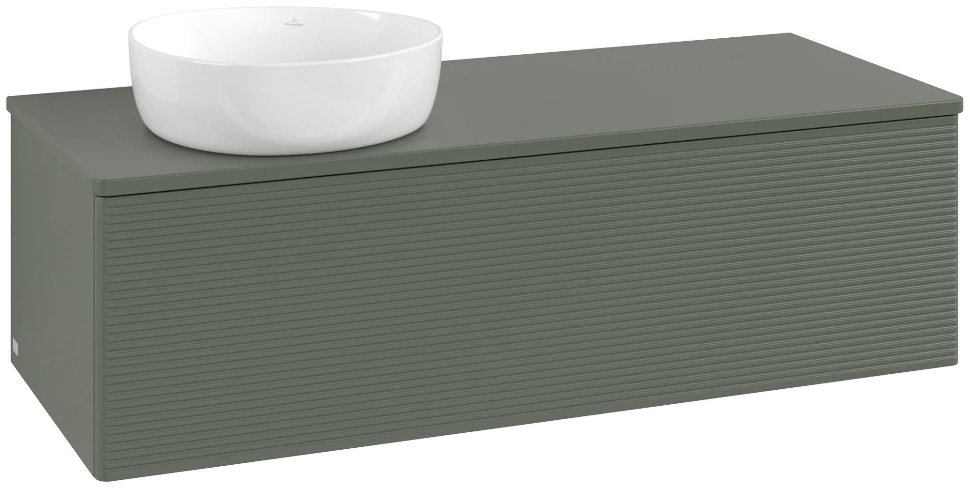 Bild von VILLEROY BOCH Antao Waschbeckenunterschrank, 1 Auszug, 1200 x 360 x 500 mm, Front mit Struktur, Leaf Green Matt Lacquer / Leaf Green Matt Lacquer #K33110HL