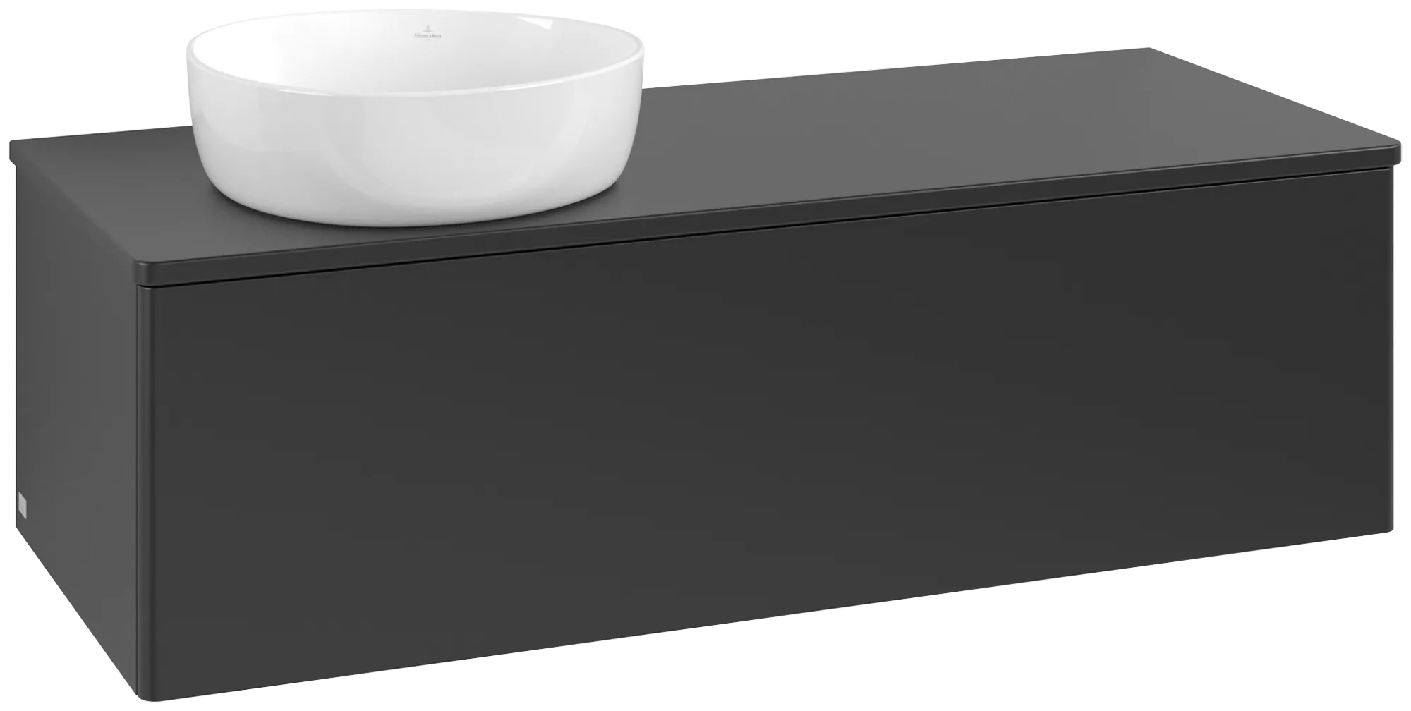 Bild von VILLEROY BOCH Antao Waschbeckenunterschrank, 1 Auszug, 1200 x 360 x 500 mm, Front ohne Struktur, Black Matt Lacquer / Black Matt Lacquer #K33050PD