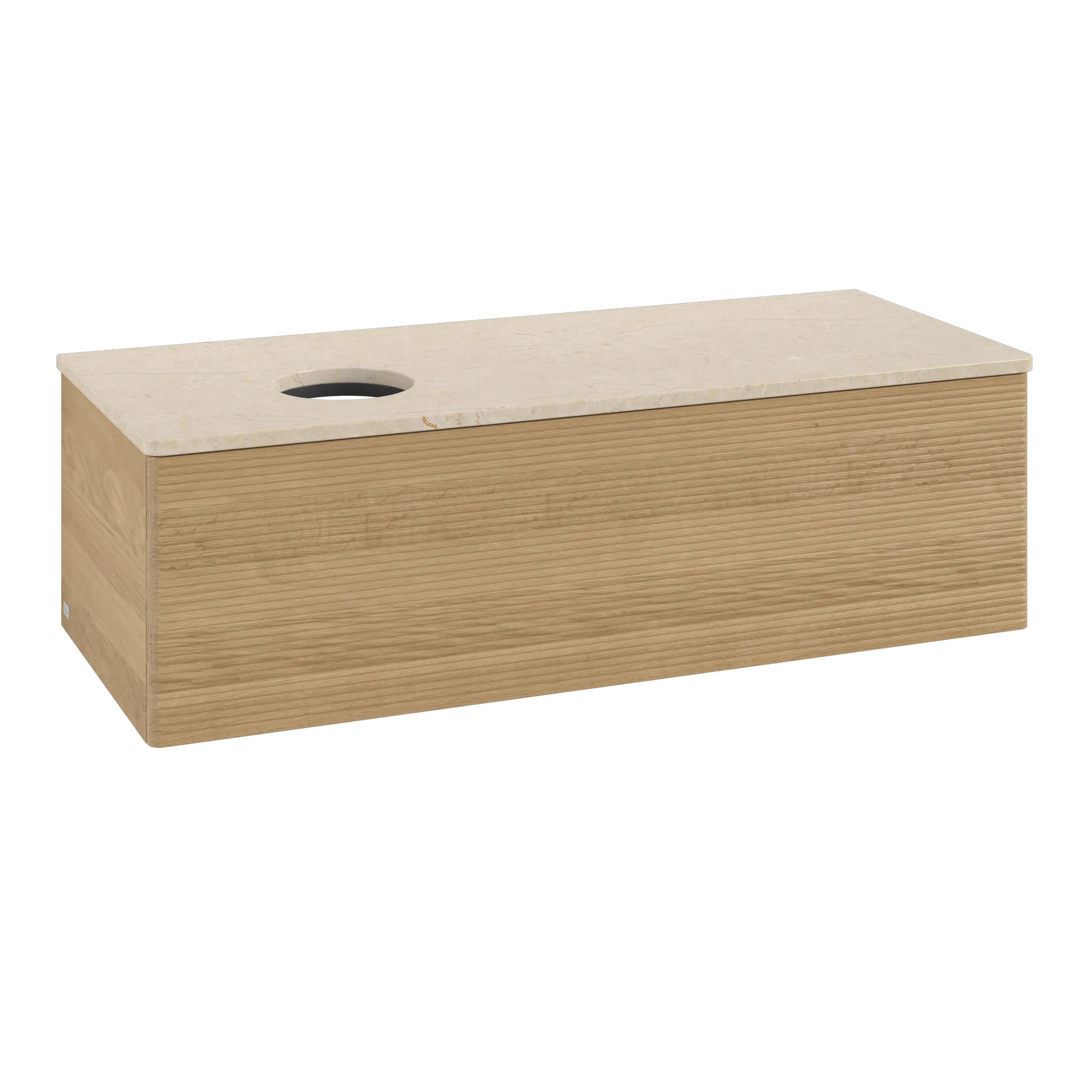 Bild von VILLEROY BOCH Antao Waschbeckenunterschrank, 1 Auszug, 1200 x 360 x 500 mm, Front mit Struktur, Honey Oak / Botticino #K33113HN