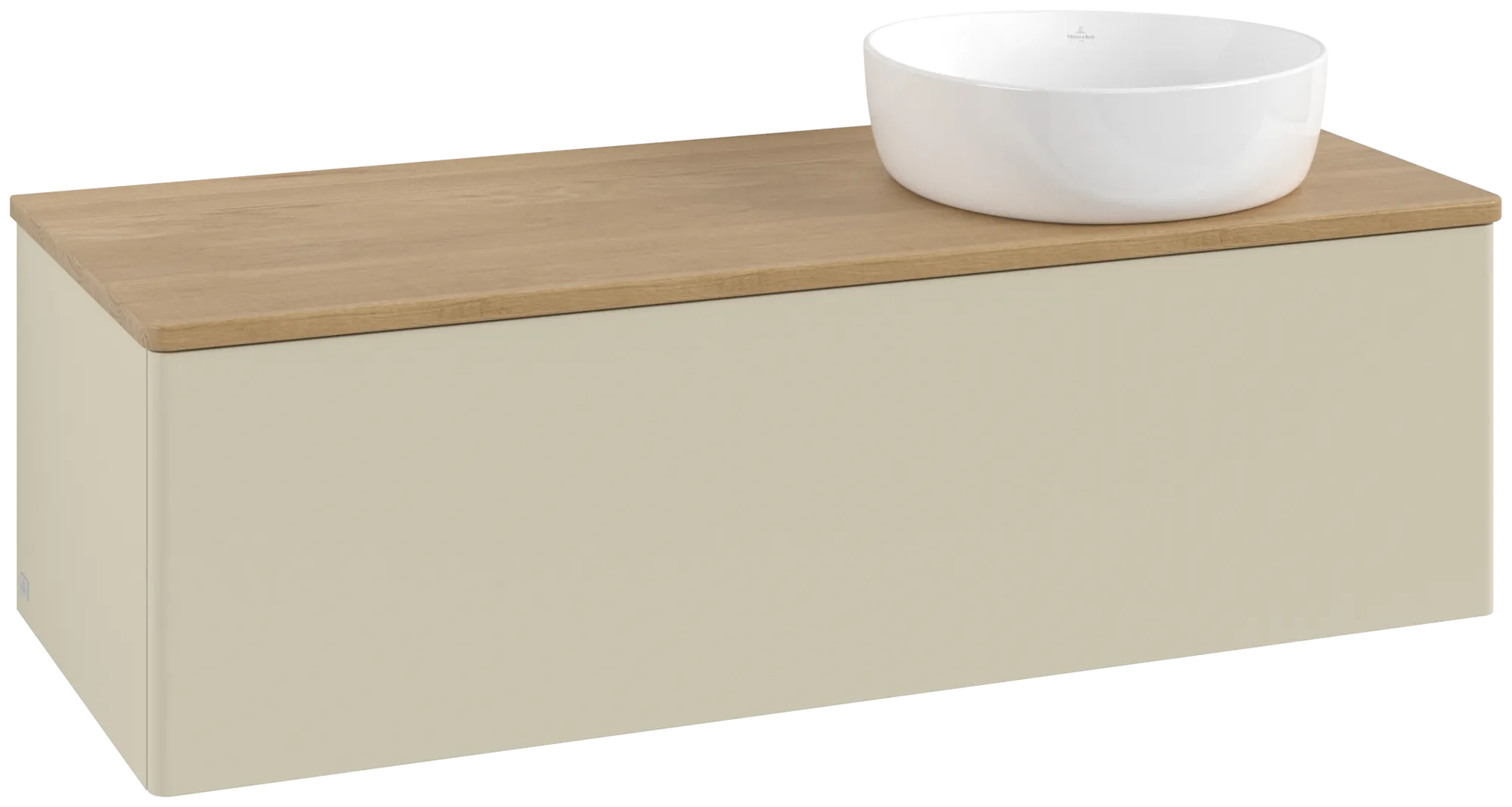 Bild von VILLEROY BOCH Antao Waschbeckenunterschrank, 1 Auszug, 1200 x 360 x 500 mm, Front ohne Struktur, Silk Grey Matt Lacquer / Honey Oak #K34011HJ