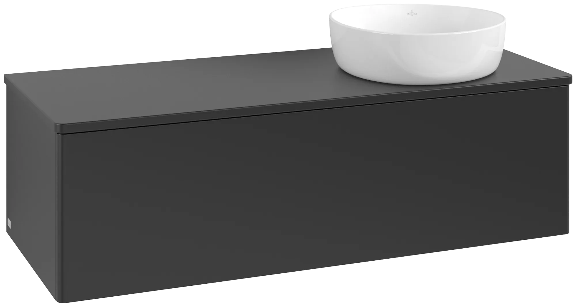 Bild von VILLEROY BOCH Antao Waschbeckenunterschrank, 1 Auszug, 1200 x 360 x 500 mm, Front ohne Struktur, Black Matt Lacquer / Black Matt Lacquer #K34010PD