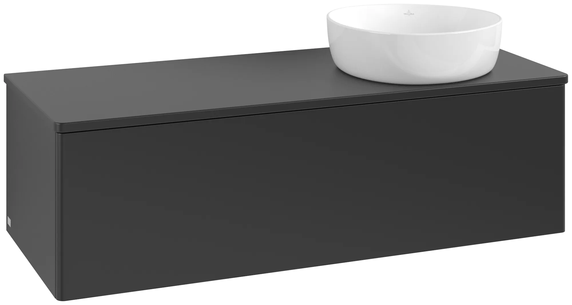 Bild von VILLEROY BOCH Antao Waschbeckenunterschrank, 1 Auszug, 1200 x 360 x 500 mm, Front ohne Struktur, Black Matt Lacquer / Black Matt Lacquer #K34050PD