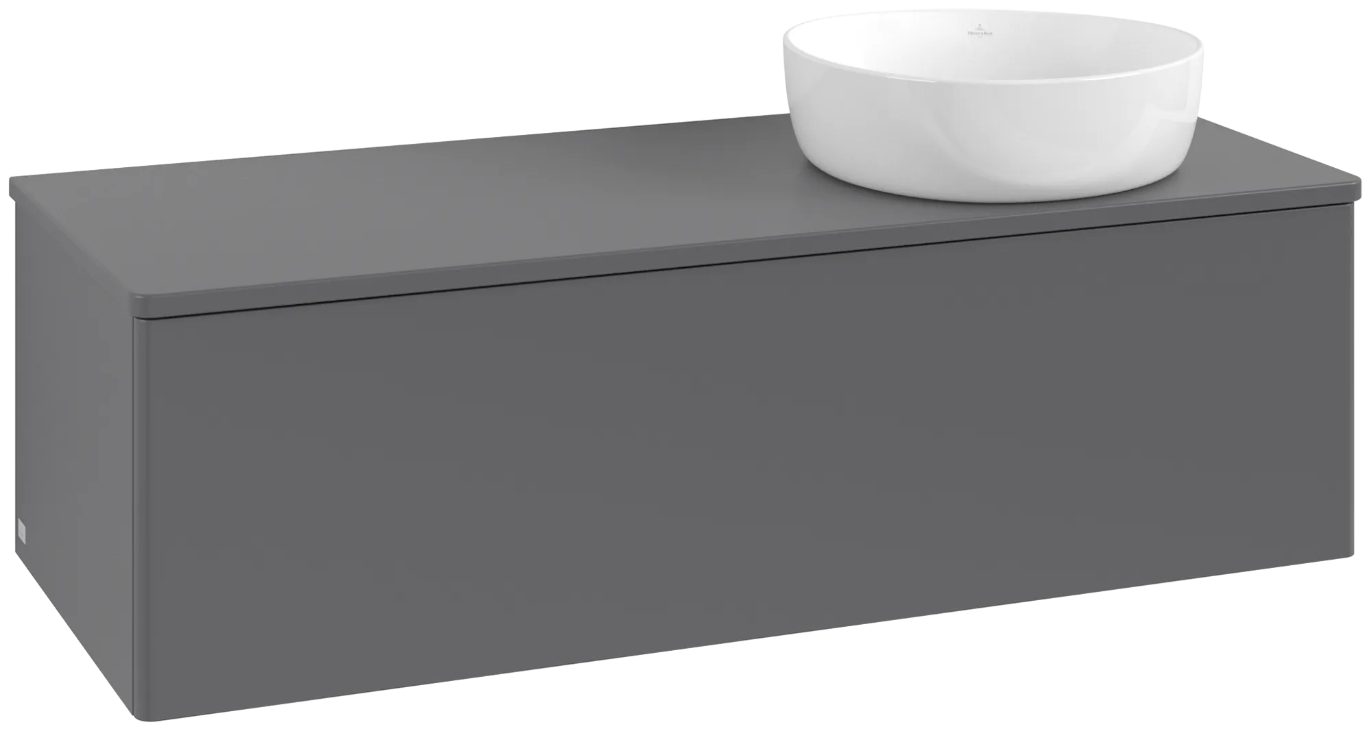 Bild von VILLEROY BOCH Antao Waschbeckenunterschrank, 1 Auszug, 1200 x 360 x 500 mm, Front ohne Struktur, Anthracite Matt Lacquer / Anthracite Matt Lacquer #K34050GK