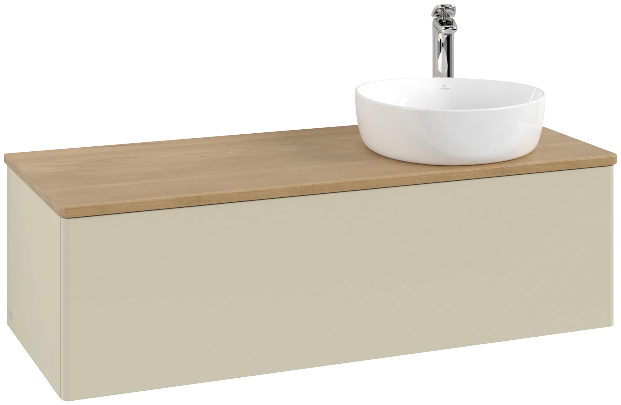 Bild von VILLEROY BOCH Antao Waschbeckenunterschrank, 1 Auszug, 1200 x 360 x 500 mm, Front ohne Struktur, Silk Grey Matt Lacquer / Honey Oak #K34051HJ