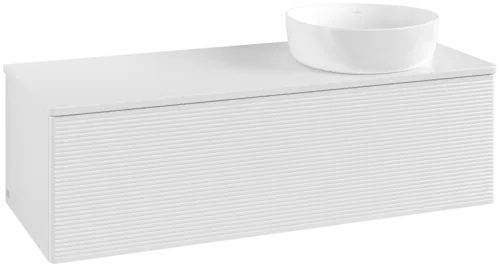 Bild von VILLEROY BOCH Antao Waschbeckenunterschrank, 1 Auszug, 1200 x 360 x 500 mm, Front mit Struktur, Glossy White Lacquer / Glossy White Lacquer #K34110GF