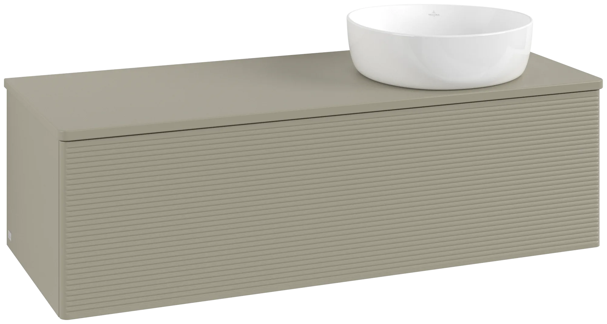 Bild von VILLEROY BOCH Antao Waschbeckenunterschrank, 1 Auszug, 1200 x 360 x 500 mm, Front mit Struktur, Stone Grey Matt Lacquer / Stone Grey Matt Lacquer #K34110HK